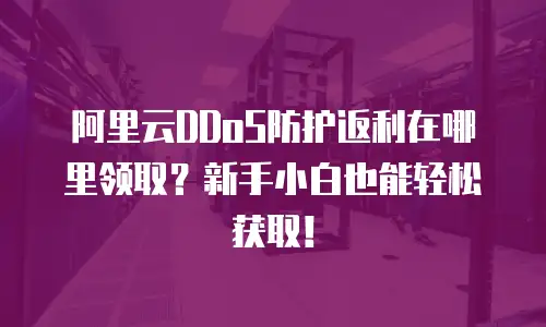 阿里云DDoS防护返利在哪里领取？新手小白也能轻松获取！