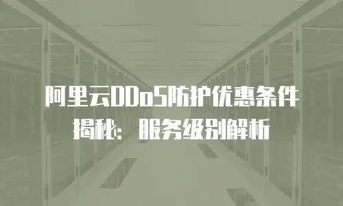 阿里云DDoS防护优惠条件揭秘：服务级别解析