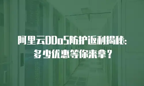 阿里云DDoS防护返利揭秘：多少优惠等你来拿？