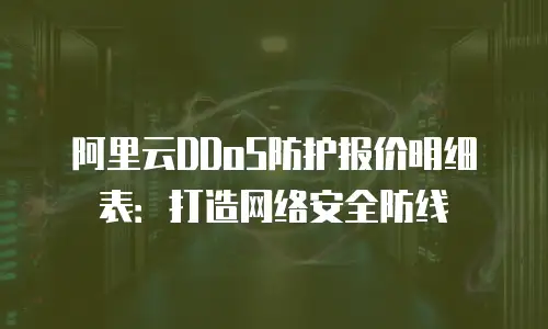 阿里云DDoS防护报价明细表：打造网络安全防线
