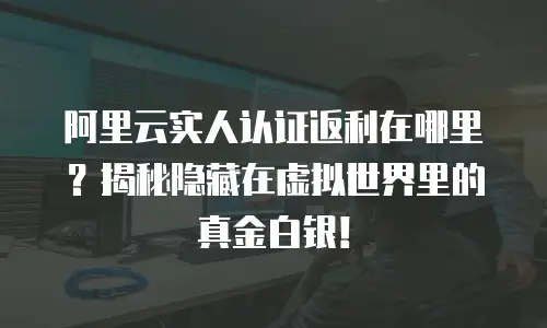 阿里云实人认证返利在哪里？揭秘隐藏在虚拟世界里的真金白银！
