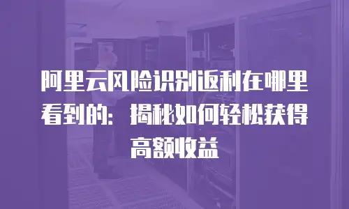 阿里云风险识别返利在哪里看到的：揭秘如何轻松获得高额收益