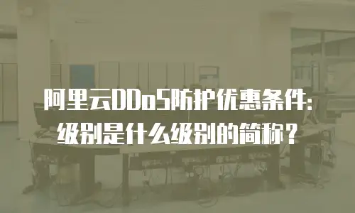 阿里云DDoS防护优惠条件：级别是什么级别的简称？