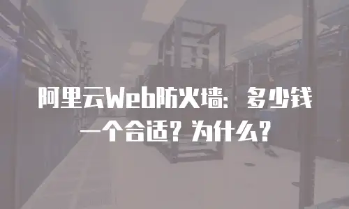 阿里云Web防火墙：多少钱一个合适？为什么？
