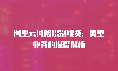 阿里云风险识别续费：类型业务的深度解析