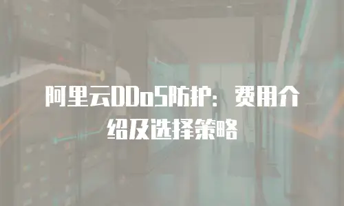 阿里云DDoS防护：费用介绍及选择策略