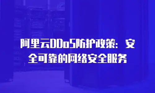 阿里云DDoS防护政策：安全可靠的网络安全服务