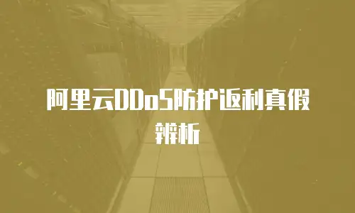 阿里云DDoS防护返利真假辨析