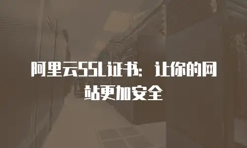 阿里云SSL证书：让你的网站更加安全