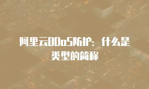 阿里云DDoS防护：什么是类型的简称