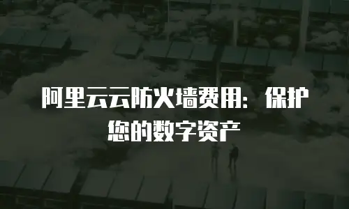 阿里云云防火墙费用：保护您的数字资产
