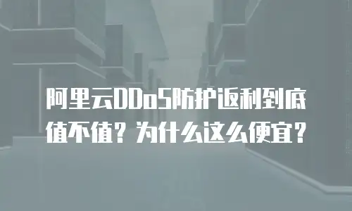 阿里云DDoS防护返利到底值不值？为什么这么便宜？