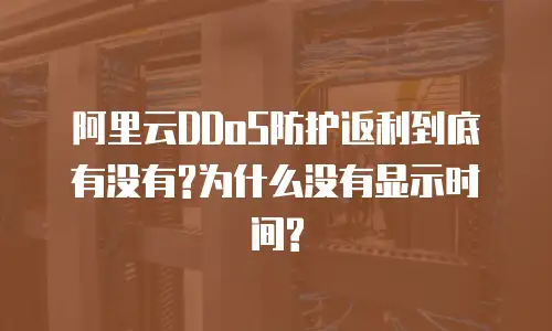阿里云DDoS防护返利到底有没有?为什么没有显示时间?