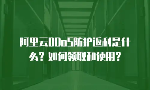 阿里云DDoS防护返利是什么？如何领取和使用？