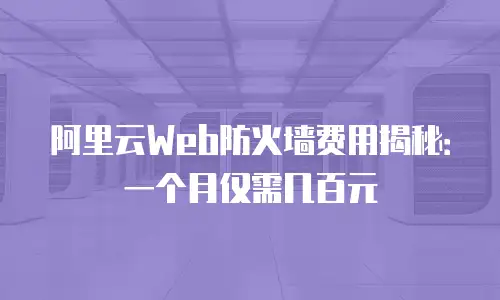 阿里云Web防火墙费用揭秘：一个月仅需几百元