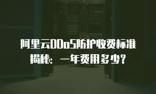 阿里云DDoS防护收费标准揭秘：一年费用多少？