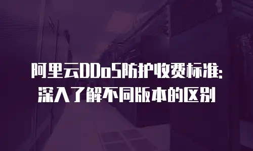 阿里云DDoS防护收费标准: 深入了解不同版本的区别