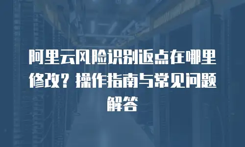阿里云风险识别返点在哪里修改？操作指南与常见问题解答