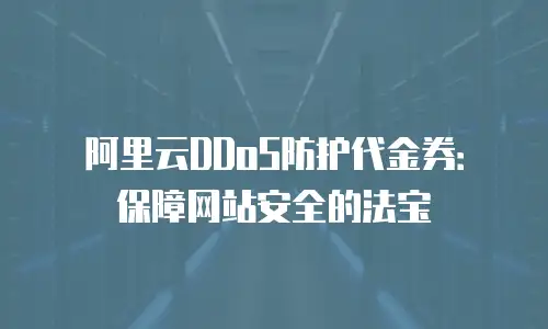 阿里云DDoS防护代金券：保障网站安全的法宝