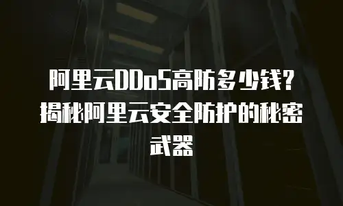 阿里云DDoS高防多少钱？揭秘阿里云安全防护的秘密武器