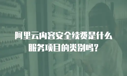 阿里云内容安全续费是什么服务项目的类别吗？