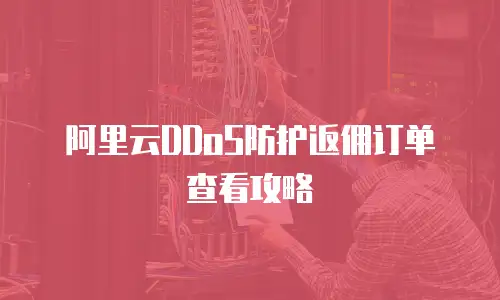 阿里云DDoS防护返佣订单查看攻略