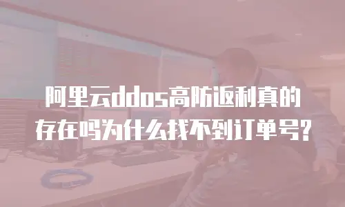 阿里云ddos高防返利真的存在吗为什么找不到订单号?