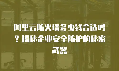 阿里云防火墙多少钱合适吗？揭秘企业安全防护的秘密武器
