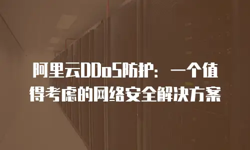 阿里云DDoS防护：一个值得考虑的网络安全解决方案