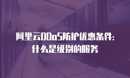 阿里云DDoS防护优惠条件：什么是级别的服务