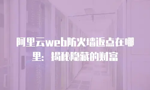 阿里云web防火墙返点在哪里：揭秘隐藏的财富