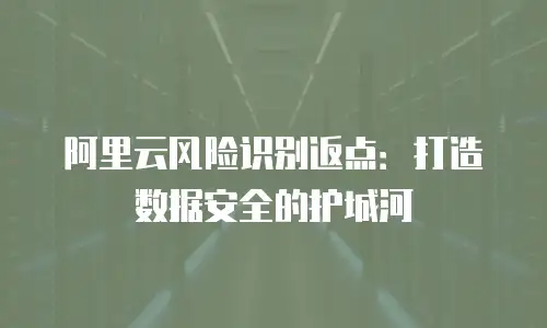 阿里云风险识别返点：打造数据安全的护城河