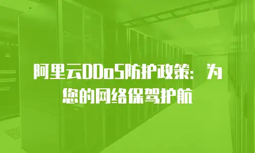 阿里云DDoS防护政策：为您的网络保驾护航