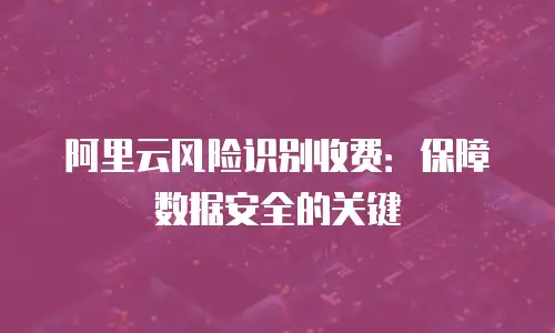 阿里云风险识别收费：保障数据安全的关键
