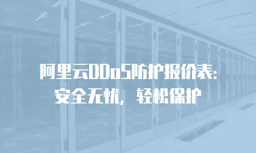 阿里云DDoS防护报价表：安全无忧，轻松保护