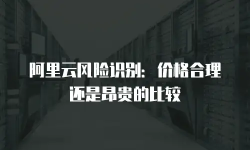 阿里云风险识别：价格合理还是昂贵的比较