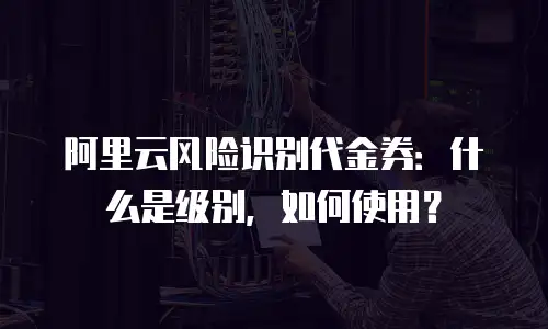 阿里云风险识别代金券：什么是级别，如何使用？