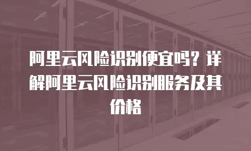 阿里云风险识别便宜吗？详解阿里云风险识别服务及其价格