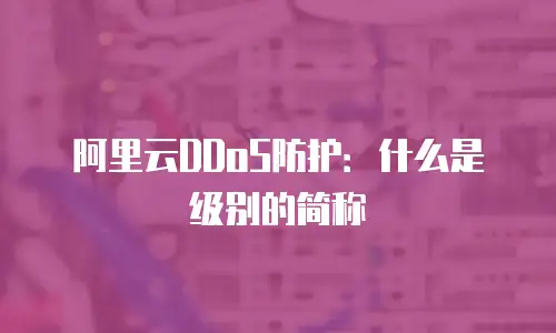 阿里云DDoS防护：什么是级别的简称