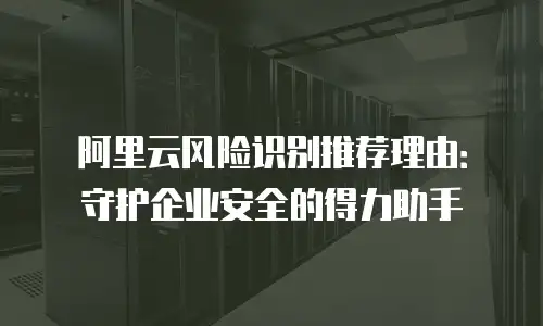 阿里云风险识别推荐理由：守护企业安全的得力助手