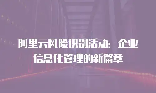 阿里云风险识别活动：企业信息化管理的新篇章