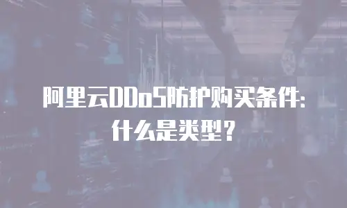 阿里云DDoS防护购买条件：什么是类型？