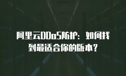 阿里云DDoS防护：如何找到最适合你的版本？