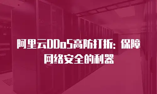 阿里云DDoS高防打折: 保障网络安全的利器
