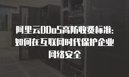 阿里云DDoS高防收费标准：如何在互联网时代保护企业网络安全