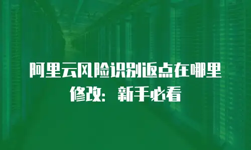 阿里云风险识别返点在哪里修改：新手必看