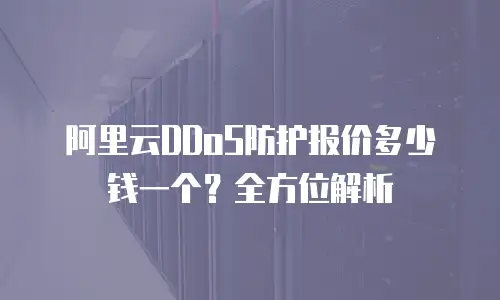 阿里云DDoS防护报价多少钱一个？全方位解析
