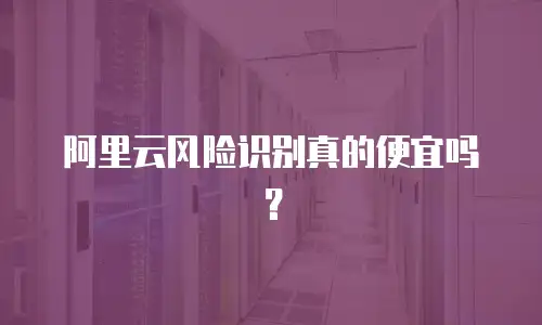 阿里云风险识别真的便宜吗？
