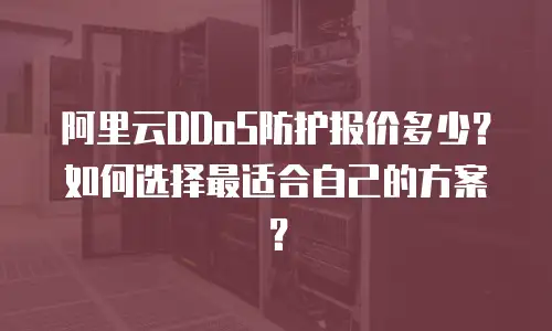 阿里云DDoS防护报价多少？如何选择最适合自己的方案？