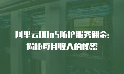 阿里云DDoS防护服务佣金：揭秘每月收入的秘密